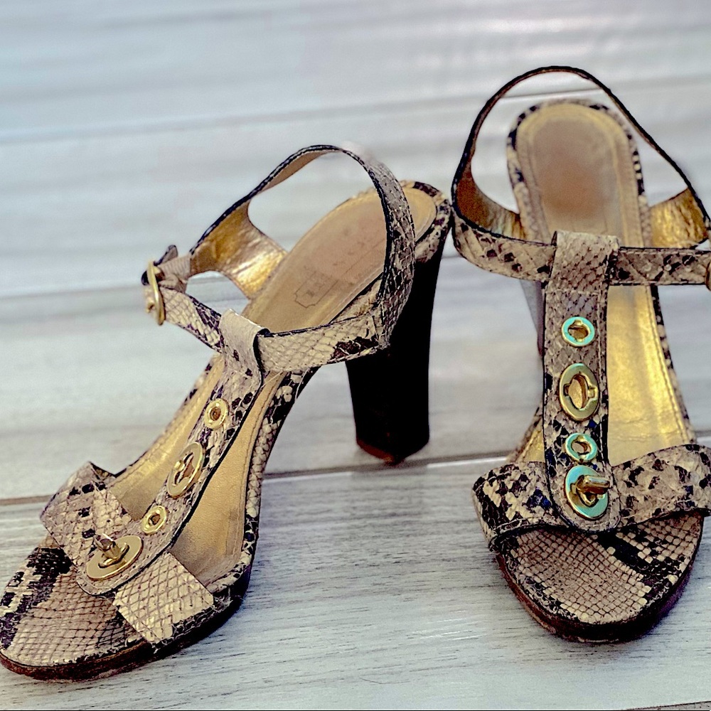 Coach Vintage turn lock platform Sandals